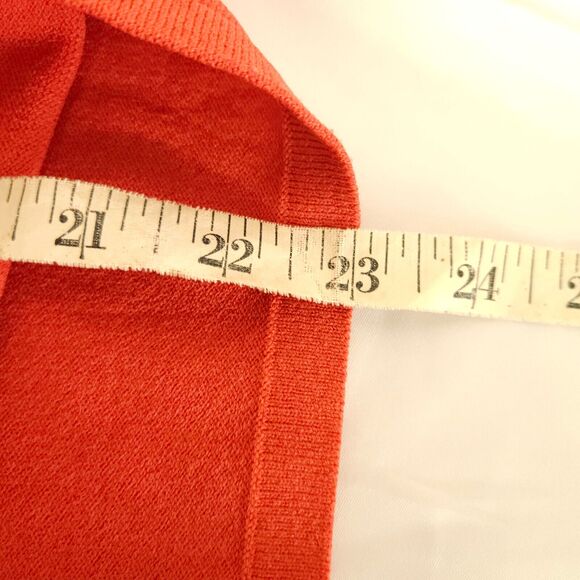 VTG Talbots Womens Medium Red Orangish Red Pullover Rayon Nylon Sweater - Picture 7 of 7